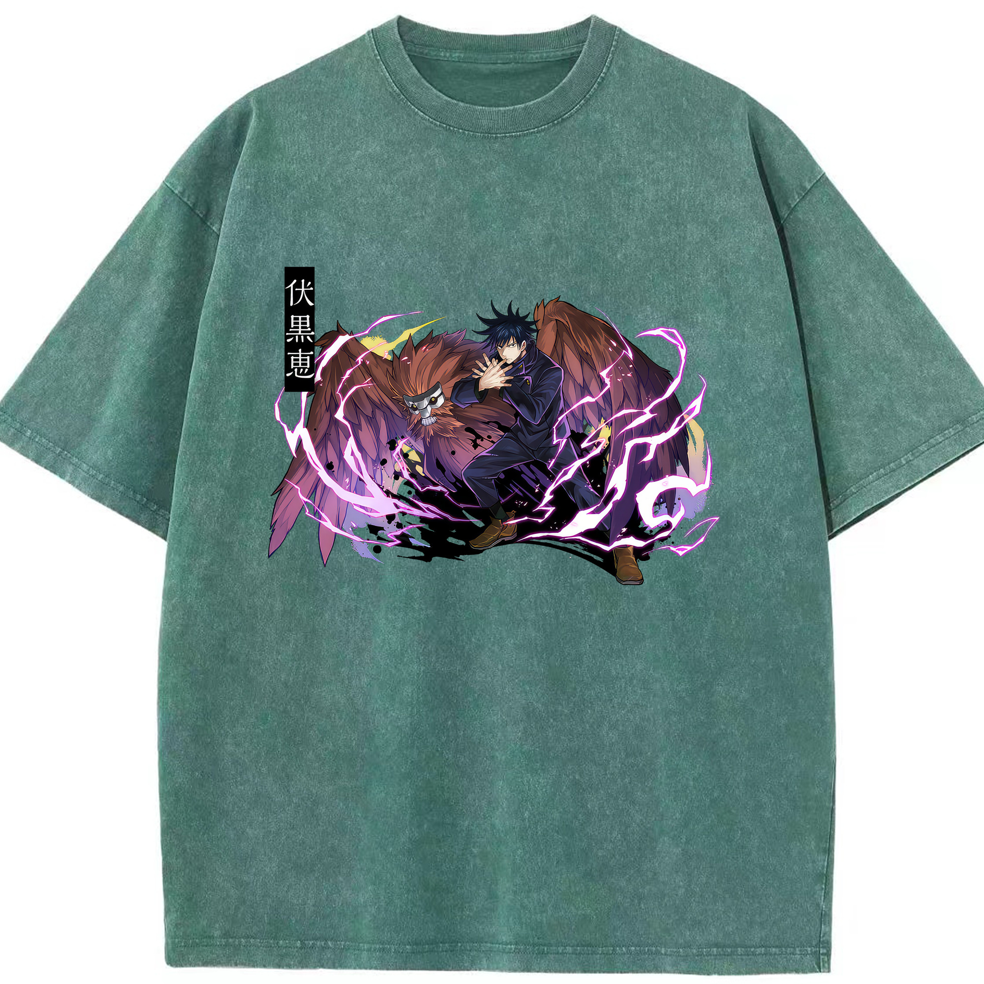 （画像用） 呪術廻戦 Jujutsu Kaisen 綿100% ヴィンテージ風 半袖Tシャツ（フロントプリント）